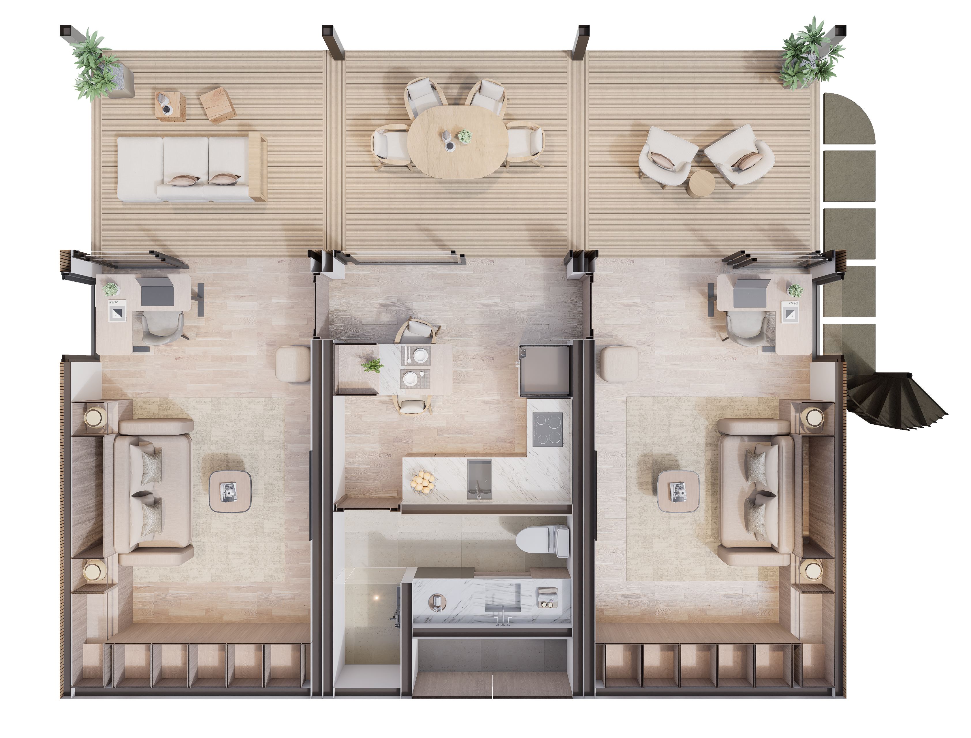 OHOME 062 · day mode floor plan